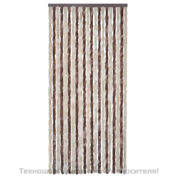 Завеса против насекоми бежово и светлокафяво 100х220 см шенил