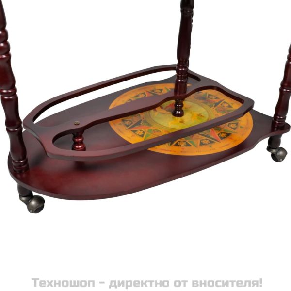 Глобус бар стойка за вино, евкалиптово дърво, свободностоящ