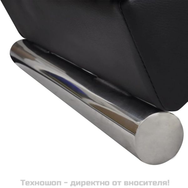 Кушетка, черна, изкуствена кожа