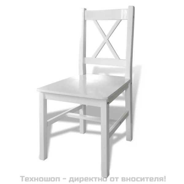 Трапезен комплект, 5 части, бял