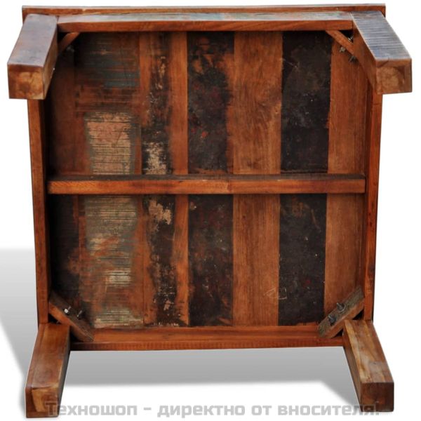 Холна маса от регенерирано дърво, квадратна