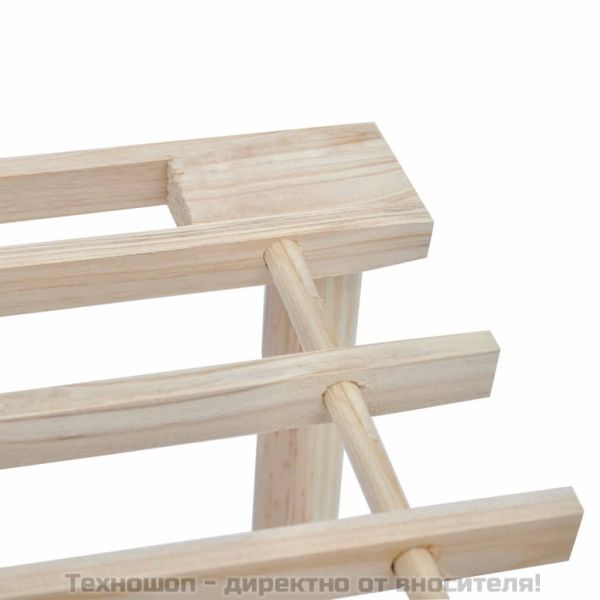 3-етажни рафтове за обувки 2 бр масивна ела