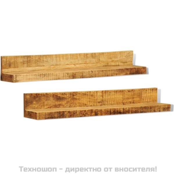 Полица за стена от солидно дърво – 2 броя