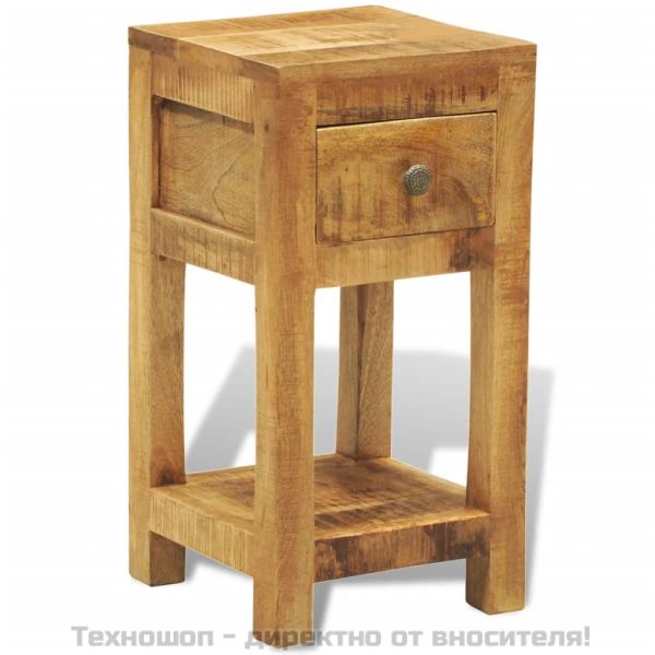 Нощно шкафче/маса с 1 чекмедже, масивно мангово дърво