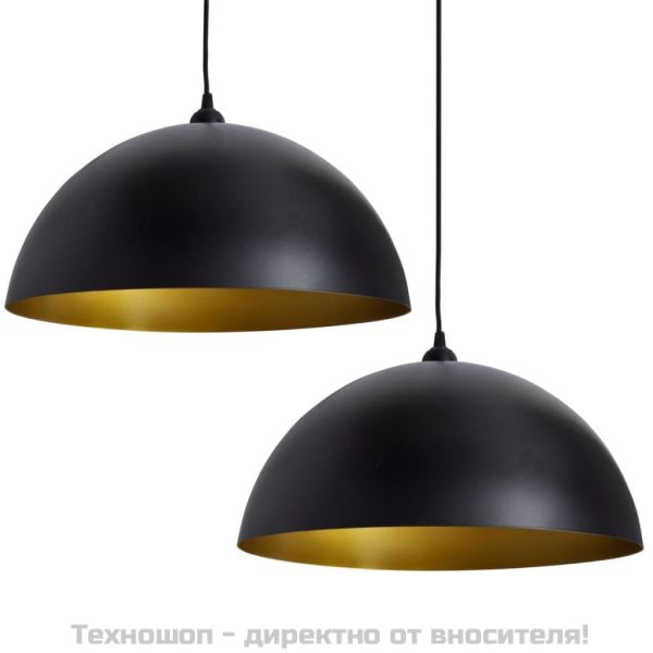 Метални полилеи, 2 бр, регулируема височина, полусфера, черни