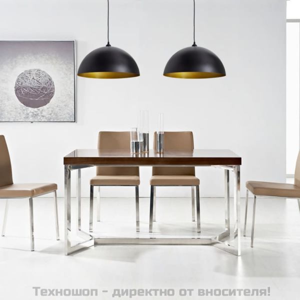 Метални полилеи, 2 бр, регулируема височина, полусфера, черни