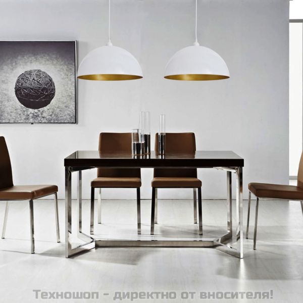 Метални полилеи, 2 бр, регулируема височина, полусфера, бели