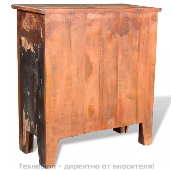 Шкаф от регенерирано дърво масив с 4 чекмеджета