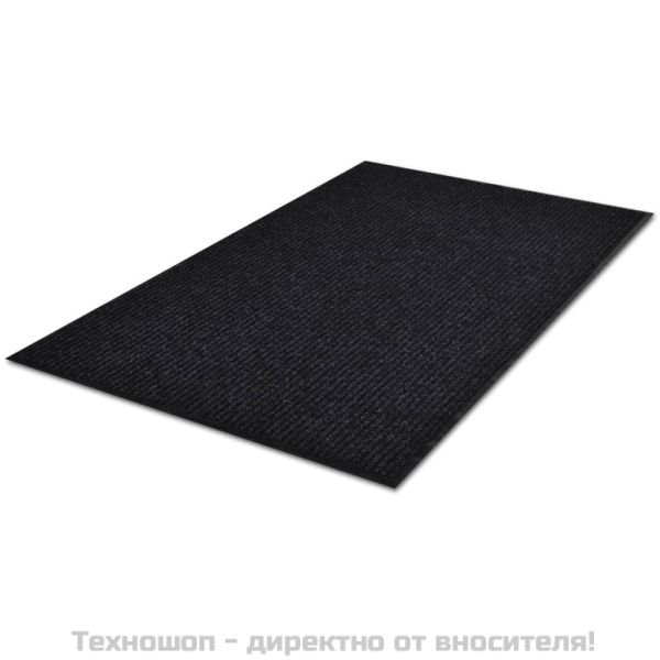Изтривалка за входна врата от PVC, черна, 90 х 120 см