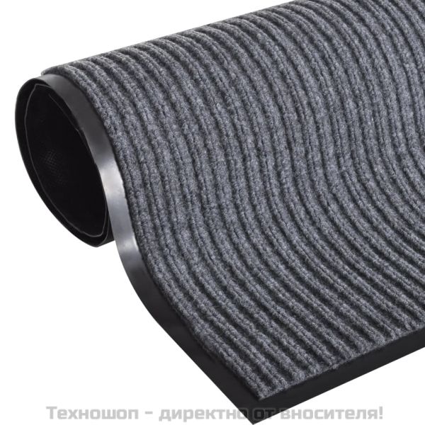 Изтривалка за входна врата от PVC, сива, 90 х 150 см