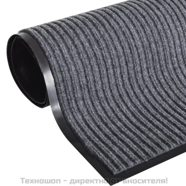 Изтривалка за входна врата от PVC, сива, 120 х 180 см