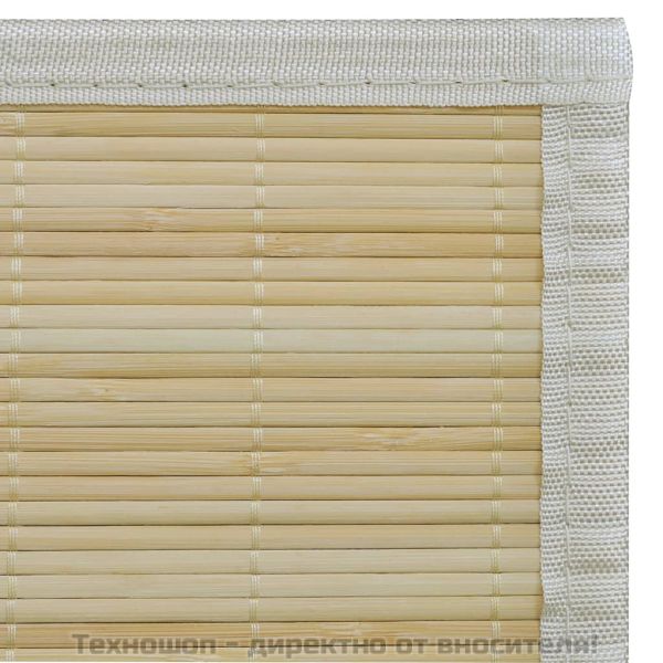 Правоъгълен естествен бамбуков килим 80х200 см