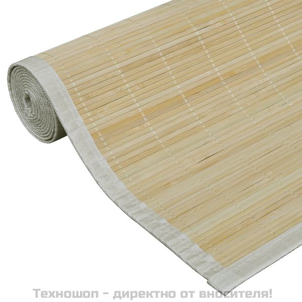 Правоъгълен естествен бамбуков килим 150х200 см