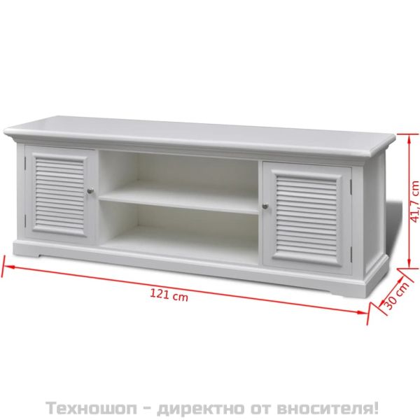 ТВ поставка, бяла, дърво