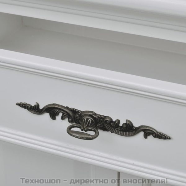 Дървен шкаф с 2 врати и 1 чекмедже, бял