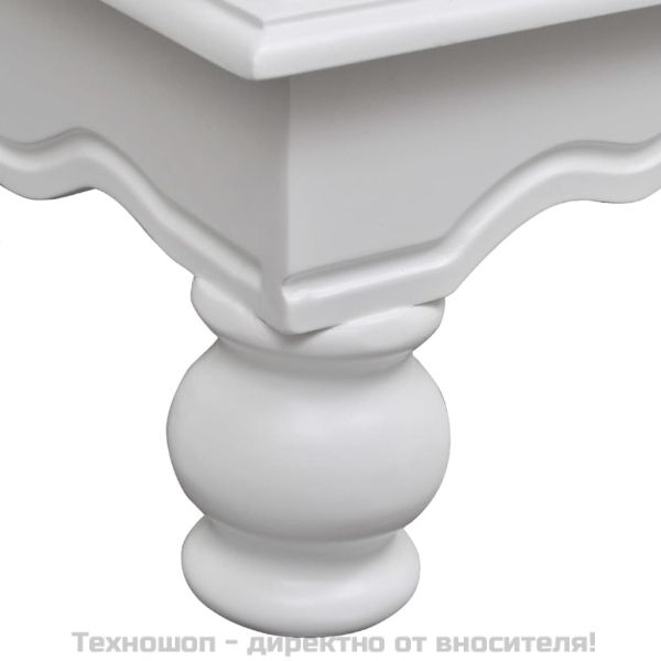 Дървен шкаф с 2 врати и 1 чекмедже, бял