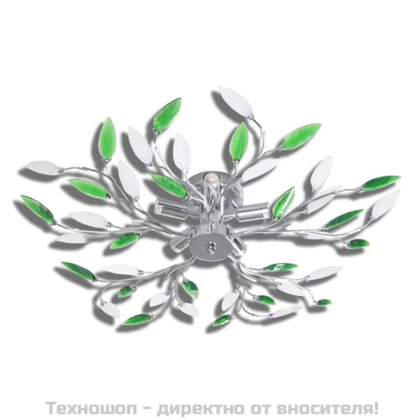 Полилей с бели и зелени листа от акрилен кристал