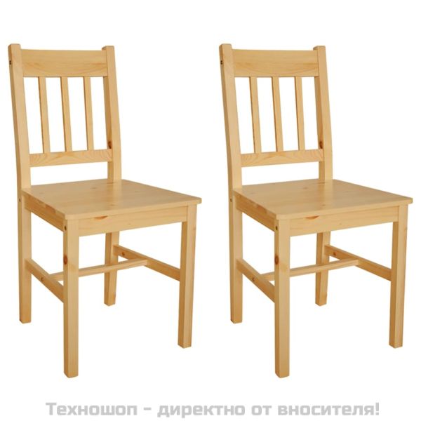 Трапезни столове, 2 бр, борова дървесина