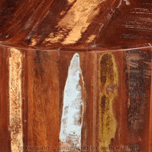 Маса за кафе, кръгла, масивно регенерирано дърво