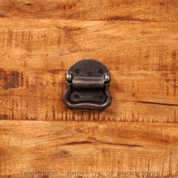 Кубичен сандък от необработено мангово дърво