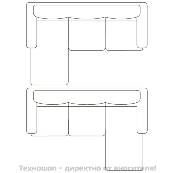 Секционен диван 3-местен изкуствена кожа бял