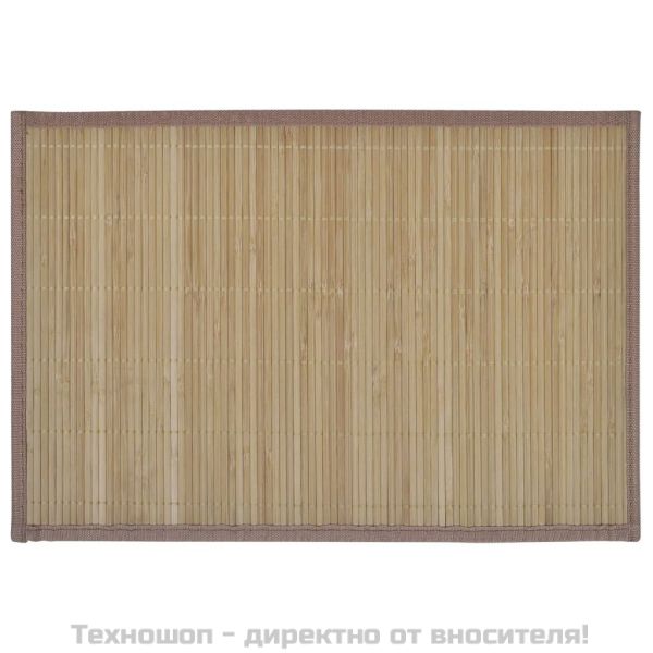 Бамбукови подложки за хранене 30 x 45 см, кафяви - 6 бр
