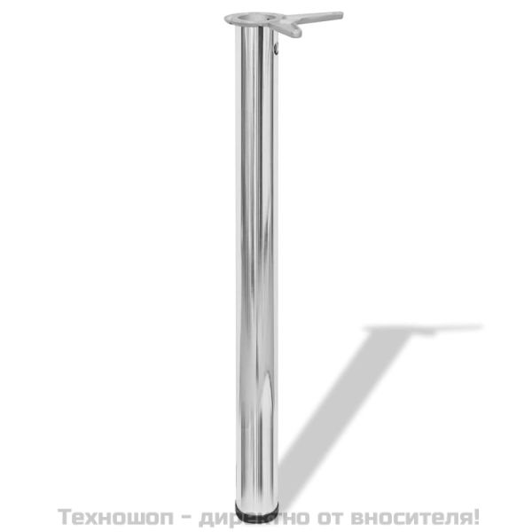 4 крака за мака, регулируема височина, хром, 710 мм