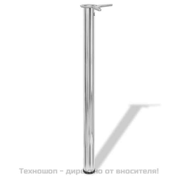 4 крака за регулиране на височината на маси, хром, 870 мм