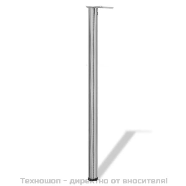 4 крака за регулиране на височината на маси, матиран никел, 1100 мм