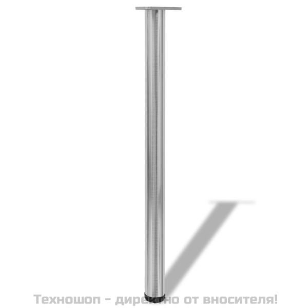 4 крака за регулиране на височината на маси, матиран никел, 870 мм