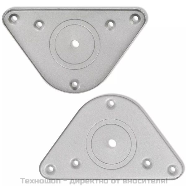 4 крака за регулиране на височината на маси, матиран никел, 1100 мм