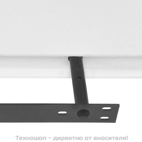 2 бели МДФ плаващи стенни рафтове за съхранение на книги/DVD