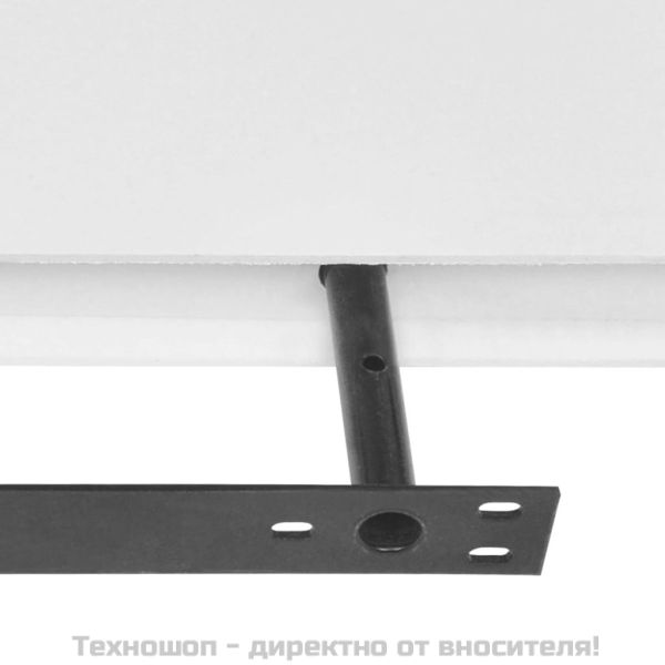 2 бели МДФ плаващи стенни рафтове за съхранение на книги/DVD