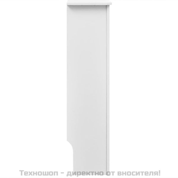 Бяла MDF декоративна решетка за отопляващ радиатор, 112 см