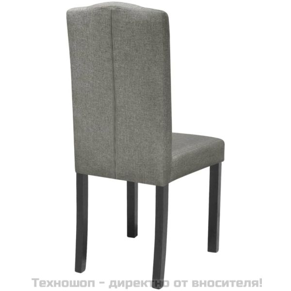 Трапезни столове, 2 бр, сиви, текстил
