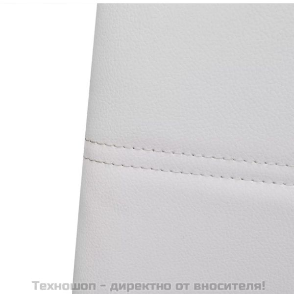 Конзолни трапезни столове, 2 бр, бели, изкуствена кожа