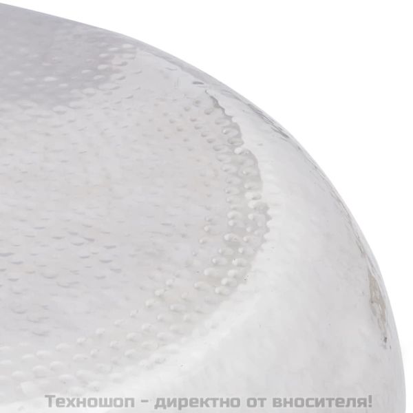 Кована алуминиева маса за кафе, сребриста