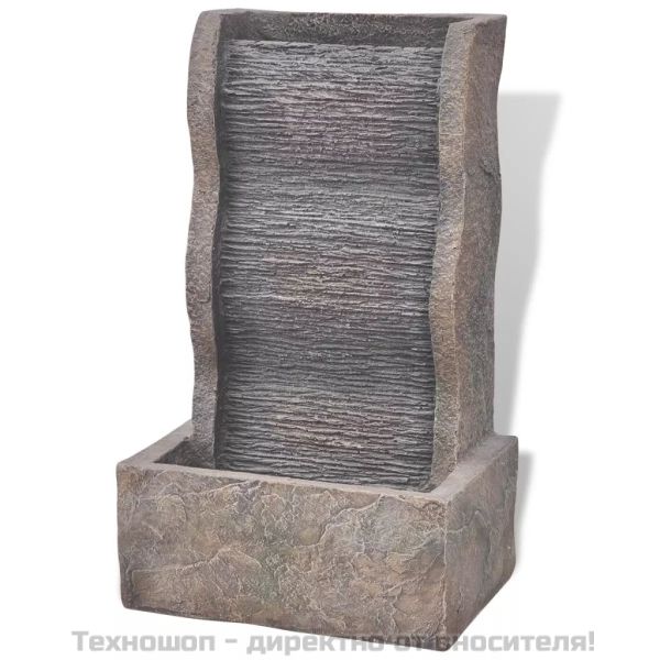 вътрешен фонтан с LED светлина, полиестерна смола