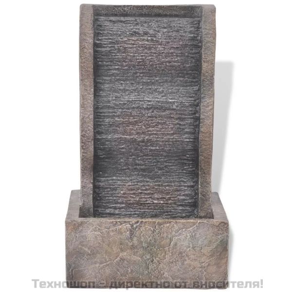 вътрешен фонтан с LED светлина, полиестерна смола