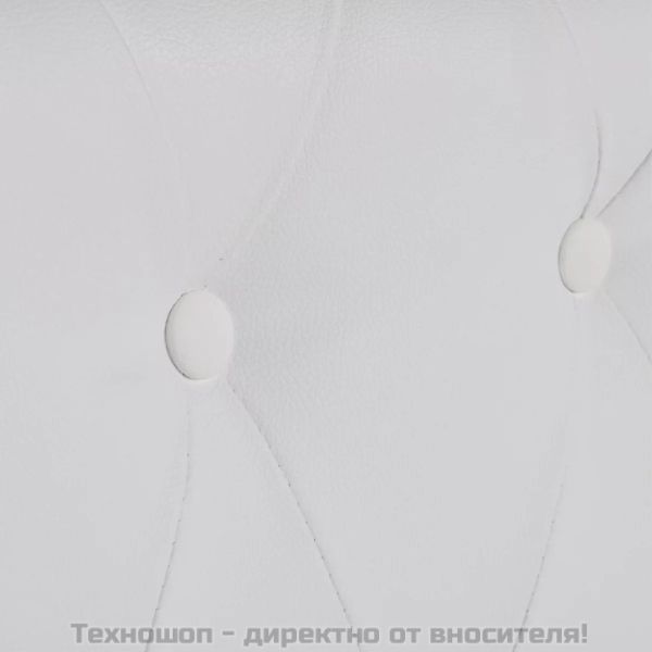 Честърфийлд 3-местен диван изкуствена кожа бял