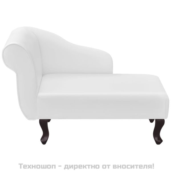 Кушетка, бяла, изкуствена кожа