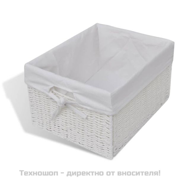 Страничен шкаф за съхранение, бял