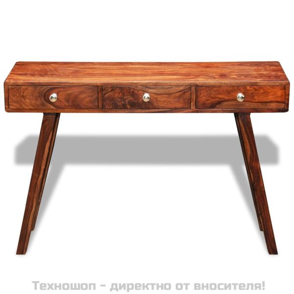 Конзолна маса с 3 чекмеджета, 76 см, акация масив