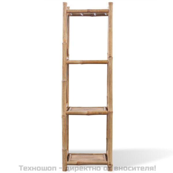 4-етажна квадратна бамбукова етажерка