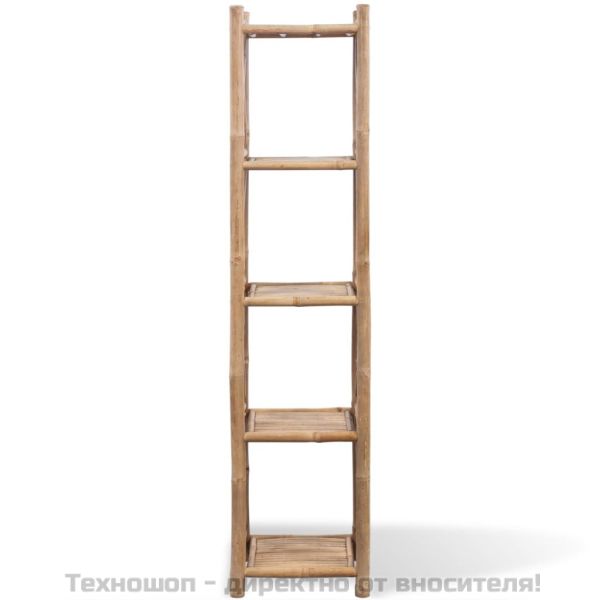 5-етажна квадратна бамбукова етажерка