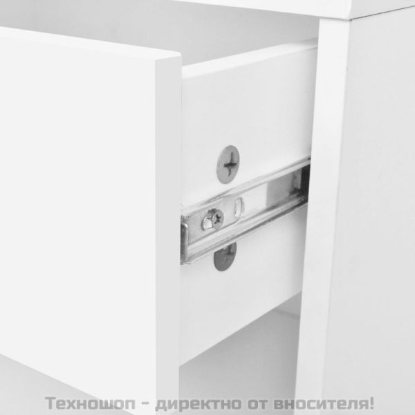 Нощни шкафче с чекмедже, 2 бр, бяло