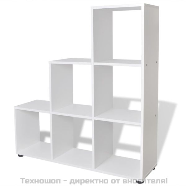 Стълбовидна библиотека/полица 107 см, бяла