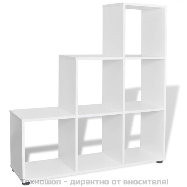 Стълбовидна библиотека/полица 107 см, бяла