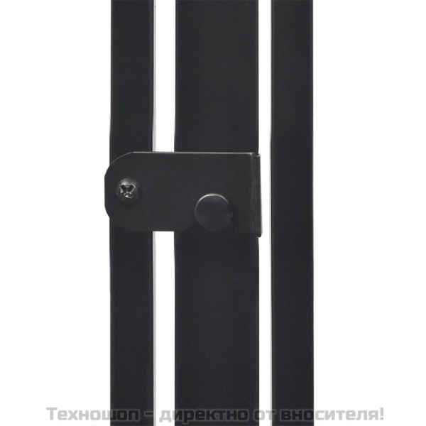 стоманен параван за камина, черен