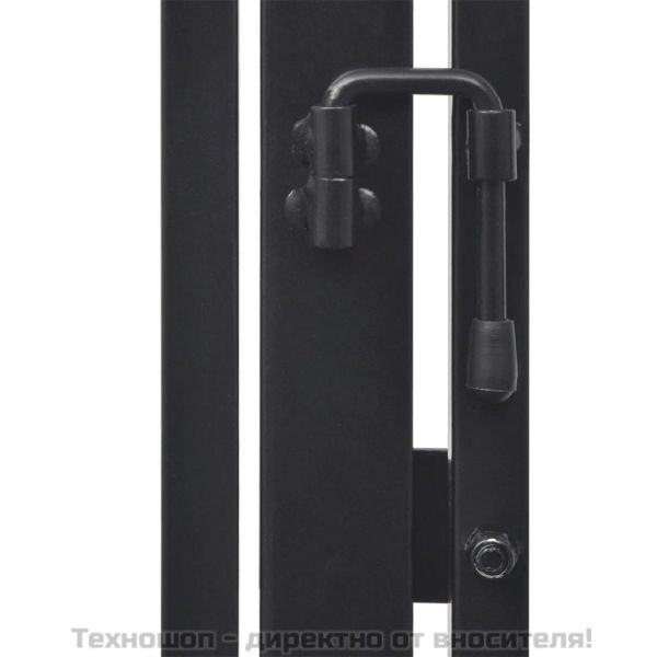 стоманен параван за камина, черен